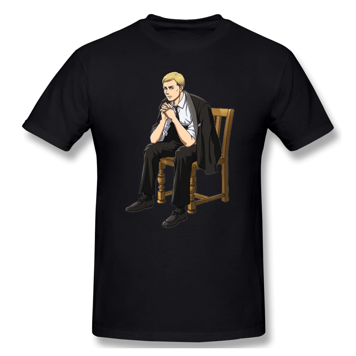 Man Attack In Titans Erwin Seduto Su Una Sedia Premium Armin,Erwin,Armin Arlert,Hange Fitness Cool Graphic Shirt