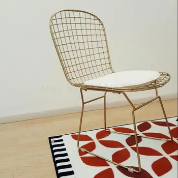 

Nordic Computer Chair Office Personality Fashion Wire Chair Backrest Casual Modern Minimalist Hollow Creative Restaurant Dining