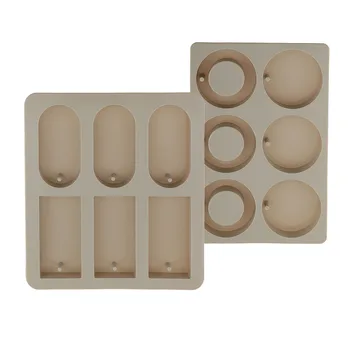 

2 Set Rectangle Round Silicone Soap Making Mould DIY Aroma Soy Wax Mold Tool