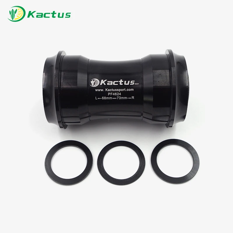 KACTUS TECH керамический подшипник PRESSFIT велосипедный Кронштейн BB30 дорожный MTB горный велосипед пресс подходит Нижний Кронштейн 22 мм 24 мм детали - Цвет: Черный