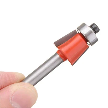 

5pcs Woodworking Cutter Trim Router Bit 1/4 Inch Shank Trim Router Bit 7° Bevel Wooden Table Furniture Coner Surface Polishing