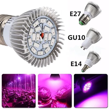 

E27 Led Grow Bulb Led Hydroponic Growth Light Full Spectrum Lamp For Indoor Garden Plant Greenhouse Veg E14 Flower Seedling GU10