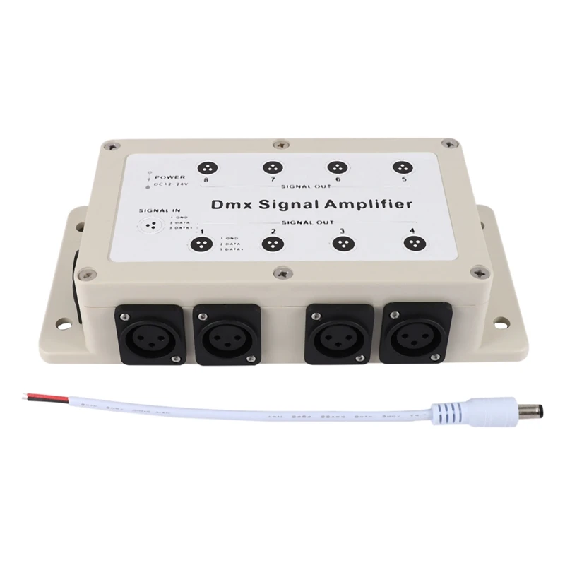 Dc12-24V 8-канальный выход Dmx Dmx512 светодиодный контроллер разделитель усилителя