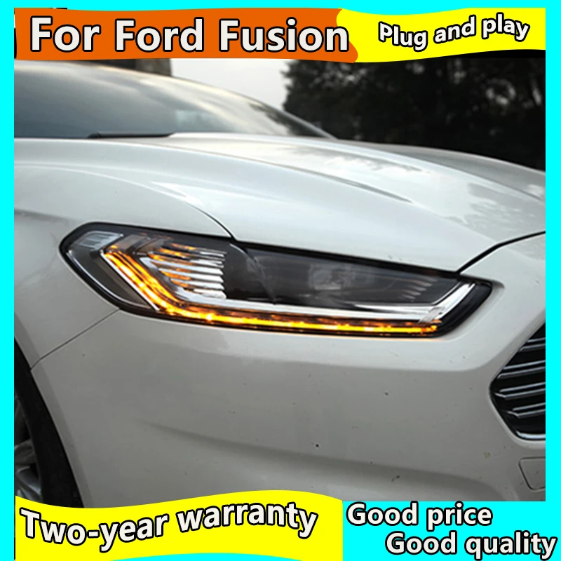 Автомобильный Стайлинг для Ford Fusion фар 2013 2017 Mondeo светодиодный головной фонарь H7 D2H