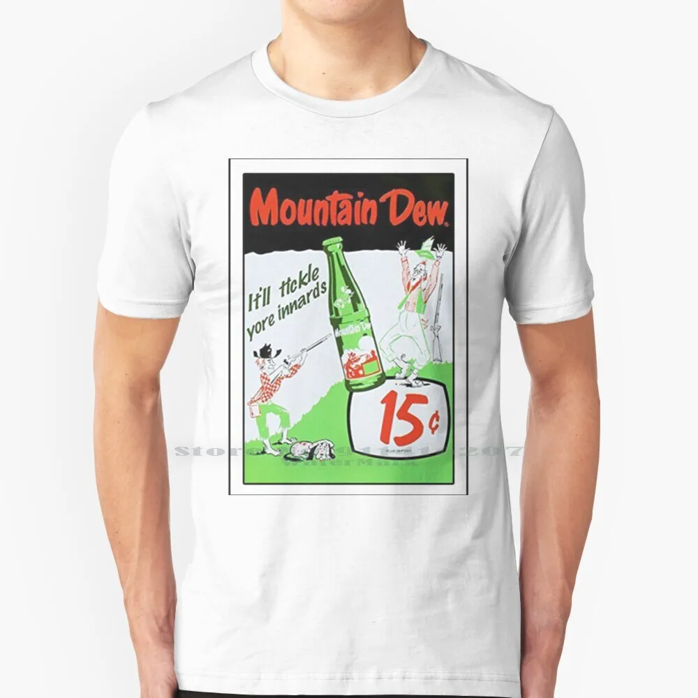 Vintage Mountain Dew - It'll Tickle Your Innards T Shirt 100% Pure Cotton Mountain Dew Vintage Mountain Dew Americana Vintage