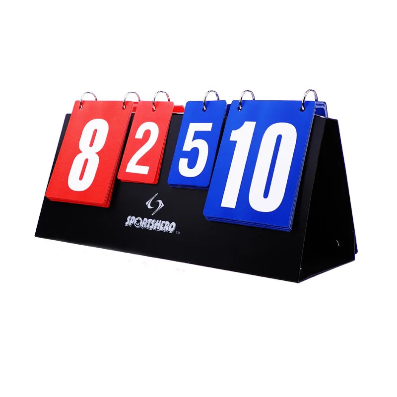 Basketball Score Board 4 Digit Sports Scoreboard for Referee Volleyball Table Tennis Handball Badminton Scoring Equipment 1set plastic children tennis badminton toys outdoor indoor sports leisure toys tennis rackets parent child toys kids gifts