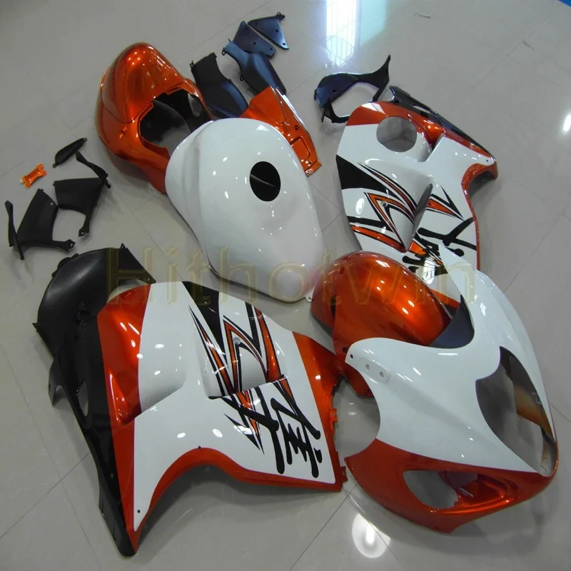 Пользовательские мотоцикла обтекателя Для Suzuki GSX-R1300 1997 1998 1999 2000 2001 2002 2003 2004 2005 2006 2007+ silvergray+ белый - Цвет: R