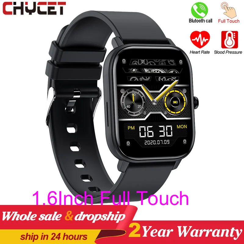 

Bluetooth Call Smart Watch Men Women 1.6 inch Full Touch Screen Smartwatch Blood Pressure Heart Rate Fitness Tracker Sport Watch