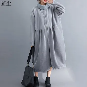 

Harajuku Corduroy Jacket Women Winter Autumn Coats Plus Size Overcoats Female Big Tops Cute Jackets Thick Velvet Outerwear 2019