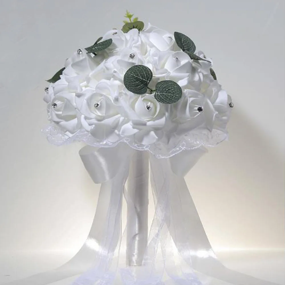 Искусственный Букет невесты розы свадебный букет для подружек невесты свадебные цветы Свадебный букет свадебные аксессуары