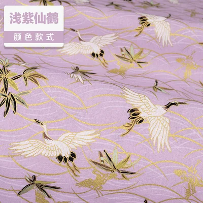 Бронзовая темно-синяя волна вишневые Цветы Печать японские кимоно ретро лоскутное хлопчатобумажная ткань шитье tissu 50*150 см - Цвет: ee172