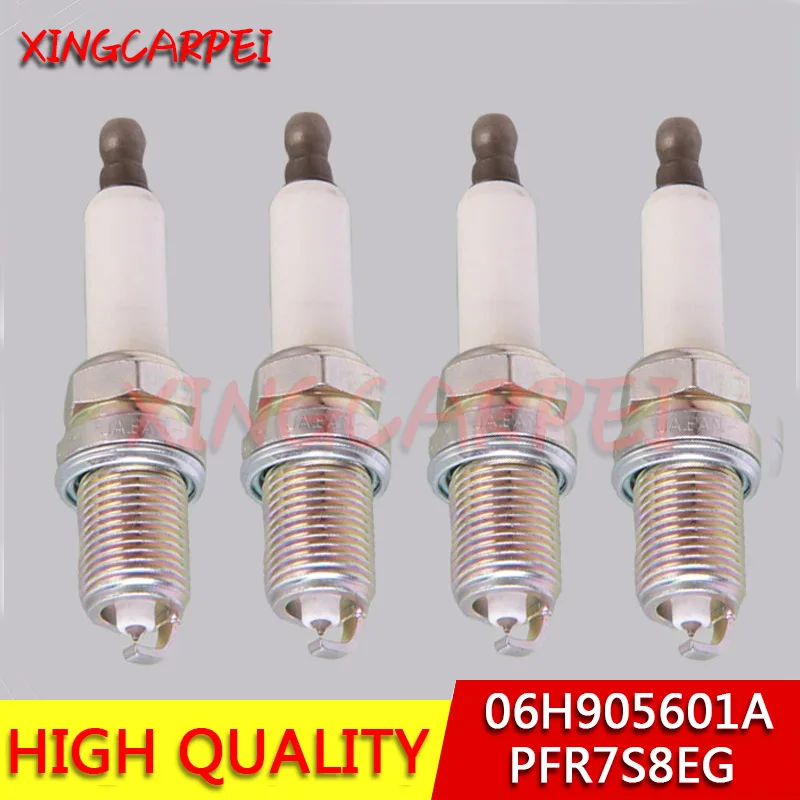 4 шт./лот 06H905601A PFR7S8EG иридиевая Свеча зажигания для Audi Tiguan Q5 A4L 06H 905 601A PFR7S8EG