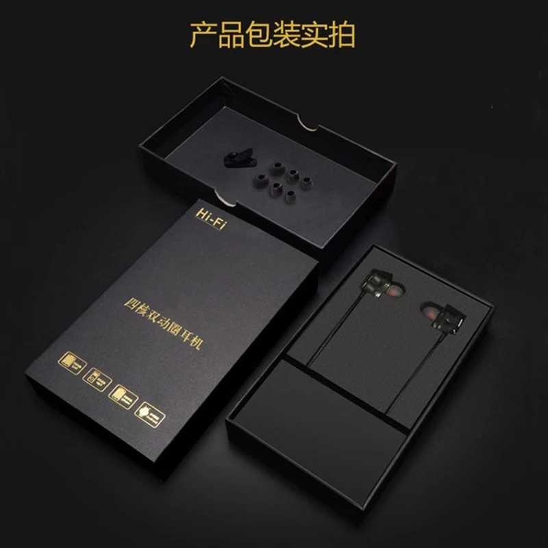 LOPPO D8 karaoke game audio and video earphones Four core headset in ear wired high quality sound quality mobile phone computer