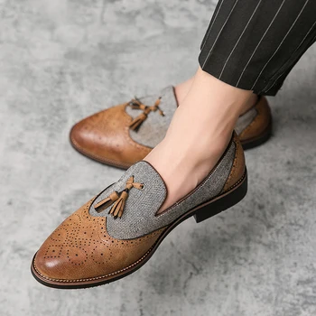 Kwemes loafers Men Leather Shoes