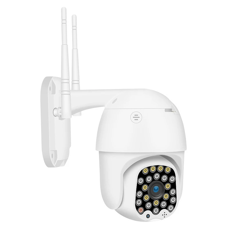 

1080P Dual Antennas PTZ IP Camera Wifi 2MP Cloud Storage 23Pcs LED Siren Light Alarm P2P Audio Home Security Surveillance Camera
