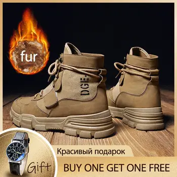 

Warm winter men boots Comfortable Ankle martin boots men #2802