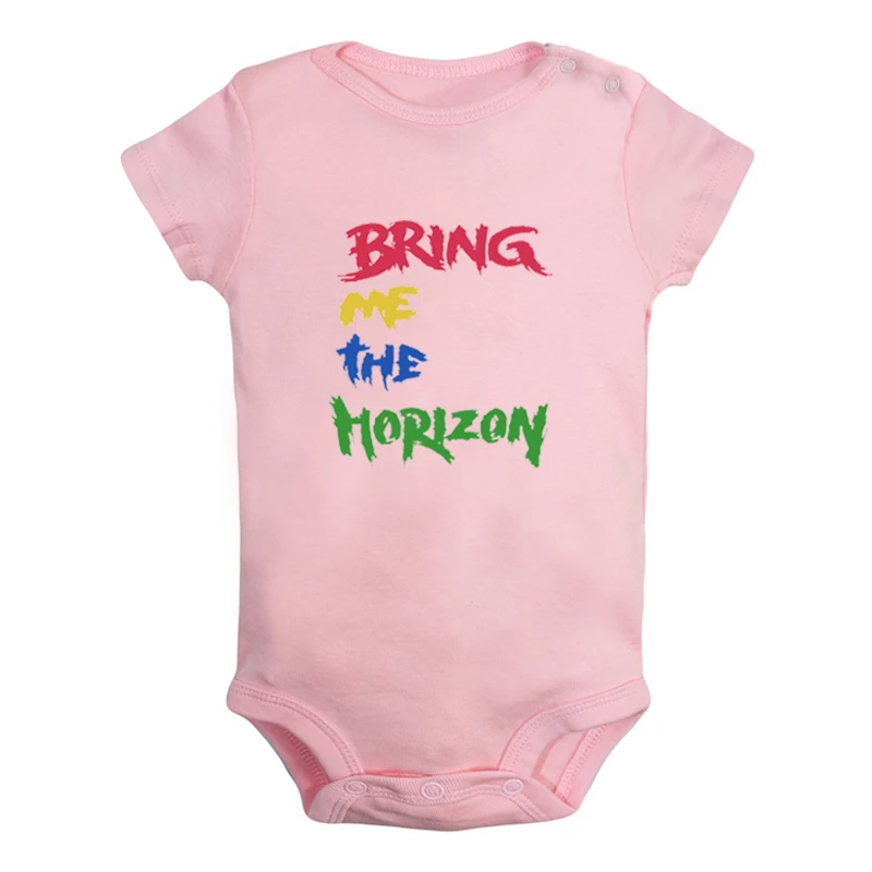 Bring me The horizon/костюм в стиле панк-рок для новорожденных мальчиков и девочек, Униформа-комбинезон с принтом - Цвет: JcBaby263PD
