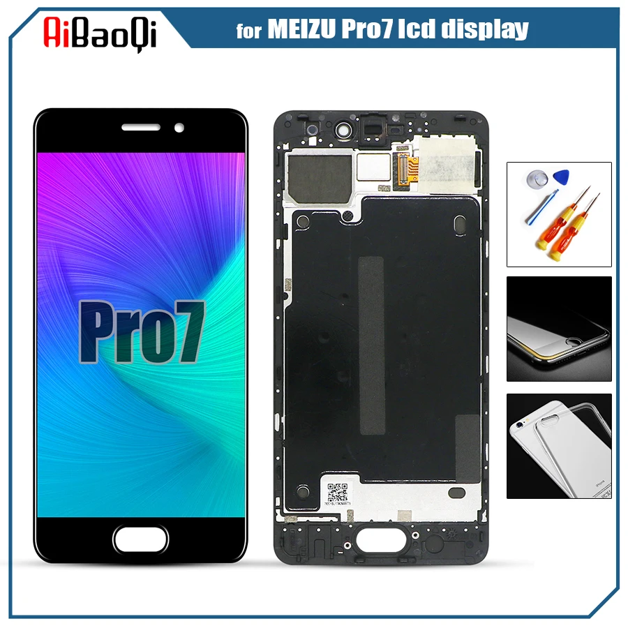 100% Tested Touch Screen LCD Display For Meizu Pro 7 pro7 M792M M792H Digitizer Sensor Glass Panel Assembly 5.2 inch 1920*1080 | Мобильные