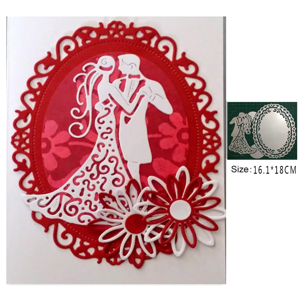 

Metal Cutting Dies Cut Die Mold Couple Bride Groom Wedding couple Scrapbook Paper Craft Knife Mould Blade Punch Stencils Dies