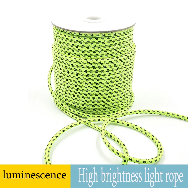 

Reflective rope outdoor highlight Tent Canopy pull rope camping windbreak rope warning rope hand-made DIY fluorescent line