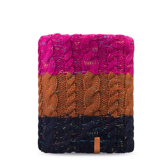 Rose Scarf AONIJIE для взрослых детей Толстая шапка зимняя флисовая вязанная шапка с манжетой Череп Кепка круглый снуд для катания на лыжах бега - Цвет: Rose Scarf