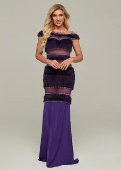 

2020 New women purple mesh dress Off Shoulder sexy bodycon celebrity evening party bandage dress