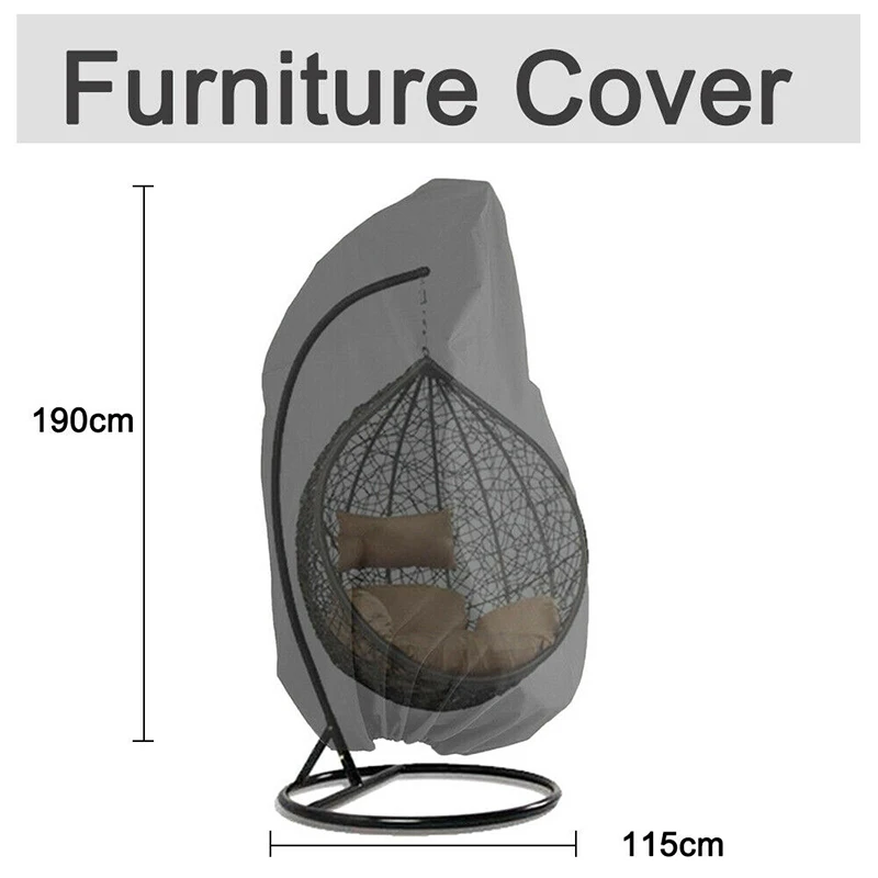 Hanging Swing Chair Cover Outdoor Garden Patio Dust-Proof Sunscreen Furniture Garden UV Protection Home