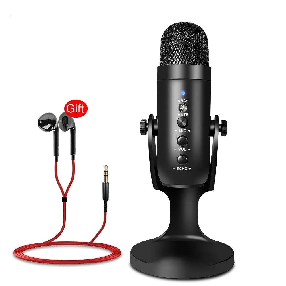 Конденсаторный микрофон G-MARK POP4 USB настольный ASMR Echo мониторинг в реальном времени