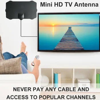 

Mini Indoor Digital HDTV Antenna TV 960 Miles Radius Amplifier Clear Satellite Dish Signal Receiver 4K Digital HDTV Aerial