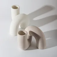 Nordic Style Ceramic Vase, Modern Art Flower Arrangement Pot Ornaments, Living Room Decor Desk Office, Interior Home Decoration 2