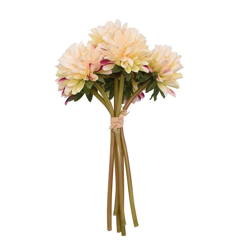6Pcs/bunch Silk Chrysanthemum Flower Bouquet Artificial Silk Flowers for Home Wedding Decoration Silk Hydrangeas Fake Gerbera - Цвет: B