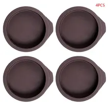 4 шт. круглая формочка из силикона противень для выпечки кастрюля с антипригарным покрытием инструмент для декорирования, Сделай Сам аксессуары 4/6 дюймов B0KB
