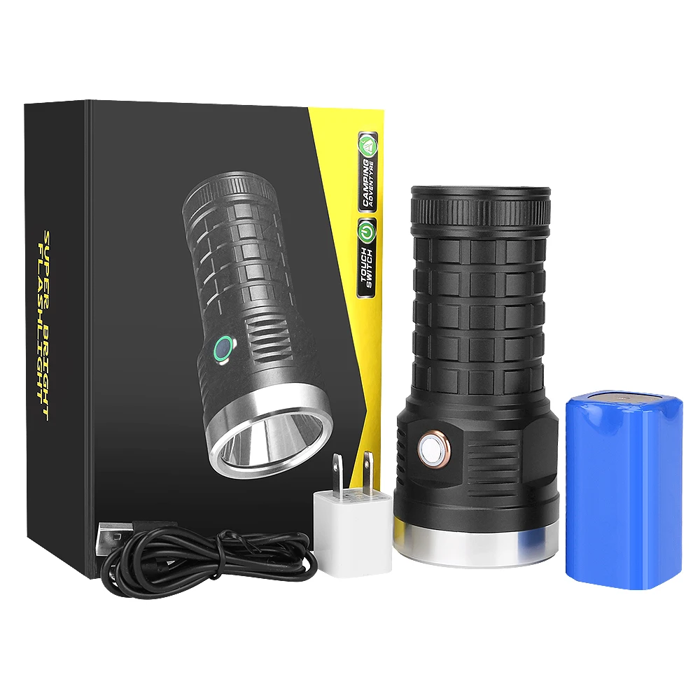 Светодиодный тактический фонафонарь P70 с сенсорным выключателем перезаряжаемый