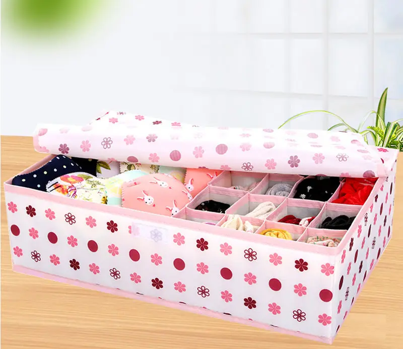 Lily washable Шкаф Ящики-органайзеры для нижнего белья тканевый коллекционный Органайзер Hosehold ящик для хранения носков портативный складной шкаф аккуратный Чехол - Цвет: Lily washable