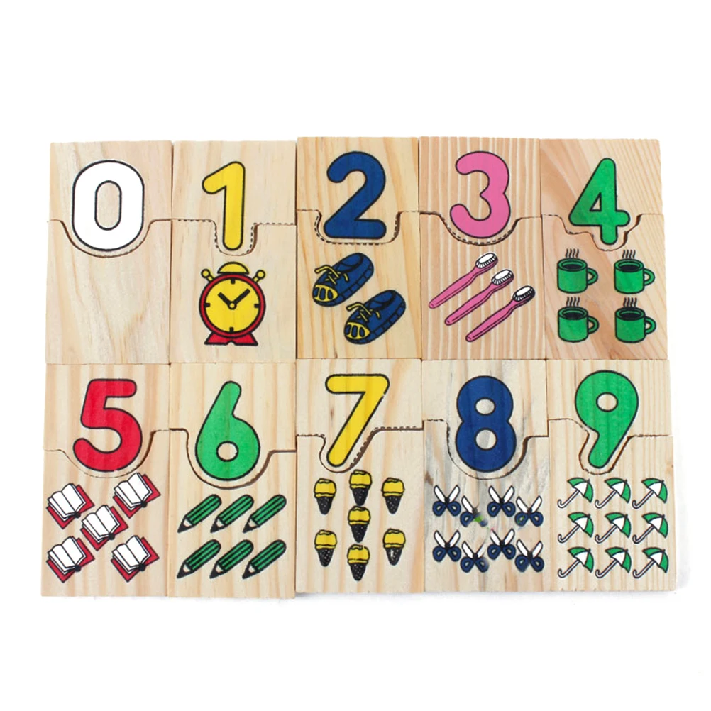 Montessori Educational Wooden Toys Teaching Logarithmic Matching Plate Calculation Digital Mathematical Educational Kids Toy#30