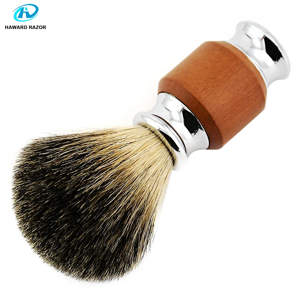 HAWARD Pure Badger щетка для бритья волос ручка из каучукового и цинкового сплава Мужская