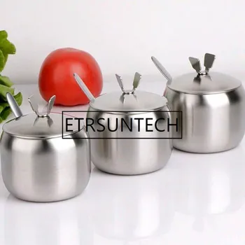 

48pcs Stainless Steel Seasoning Pot Spice Jar with Spoon and Lid for Kitchen Home Seasoning Box Salt Pepper Container
