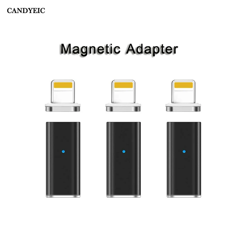 Магнитный адаптер CANDYEIC для зарядного устройства iPhone XS Max XR X магнитное зарядное