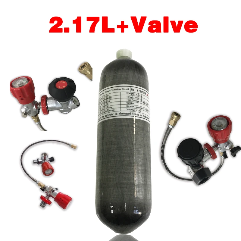 AC1217 Acecare 2.17L PCP цилиндр из углеродного волокна 4500Psi Пейнтбол Танк воздушный сжатый пистолет/Airforce Condor/пневматическая винтовка с клапаном