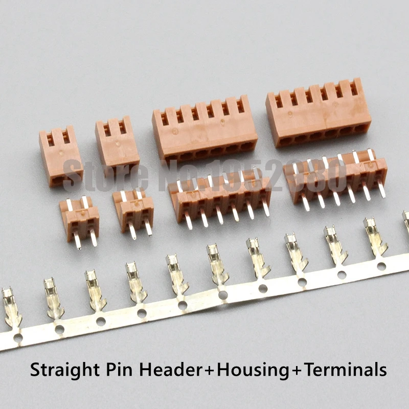 50 set JAE Connector 2.5mm 2.54mm Pitch 2P 3P 4P 5P 6P 7P 8P 9P 10P Straight Pin Header + Housing Terminals Red Color | Обустройство