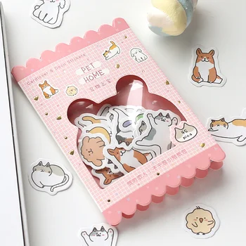 

45X Kawaii Stickers Cute Penguin Rabbit Aniaml Stickers for Srapbooking Decoration Bullet Journal Stationery Stickers Girls Gift