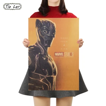 

TIE LER Retro Classic Movie Vintage Kraft Paper Poster Wall Sticker Bar Cafe Home Decoration Painting Retro Poster 51.5X36cm