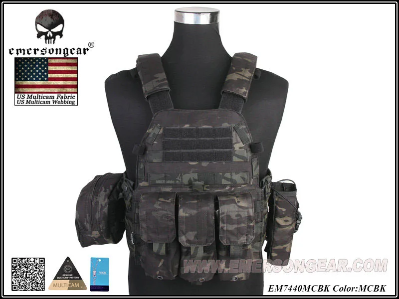 MCBK Emerson gear Emerson Тактический бронежилет LBT6094A стильная тарелка несущая Боевая охотничья жилетка W 3 мешков военная армия, для страйкбола снаряжение - Цвет: MCBK
