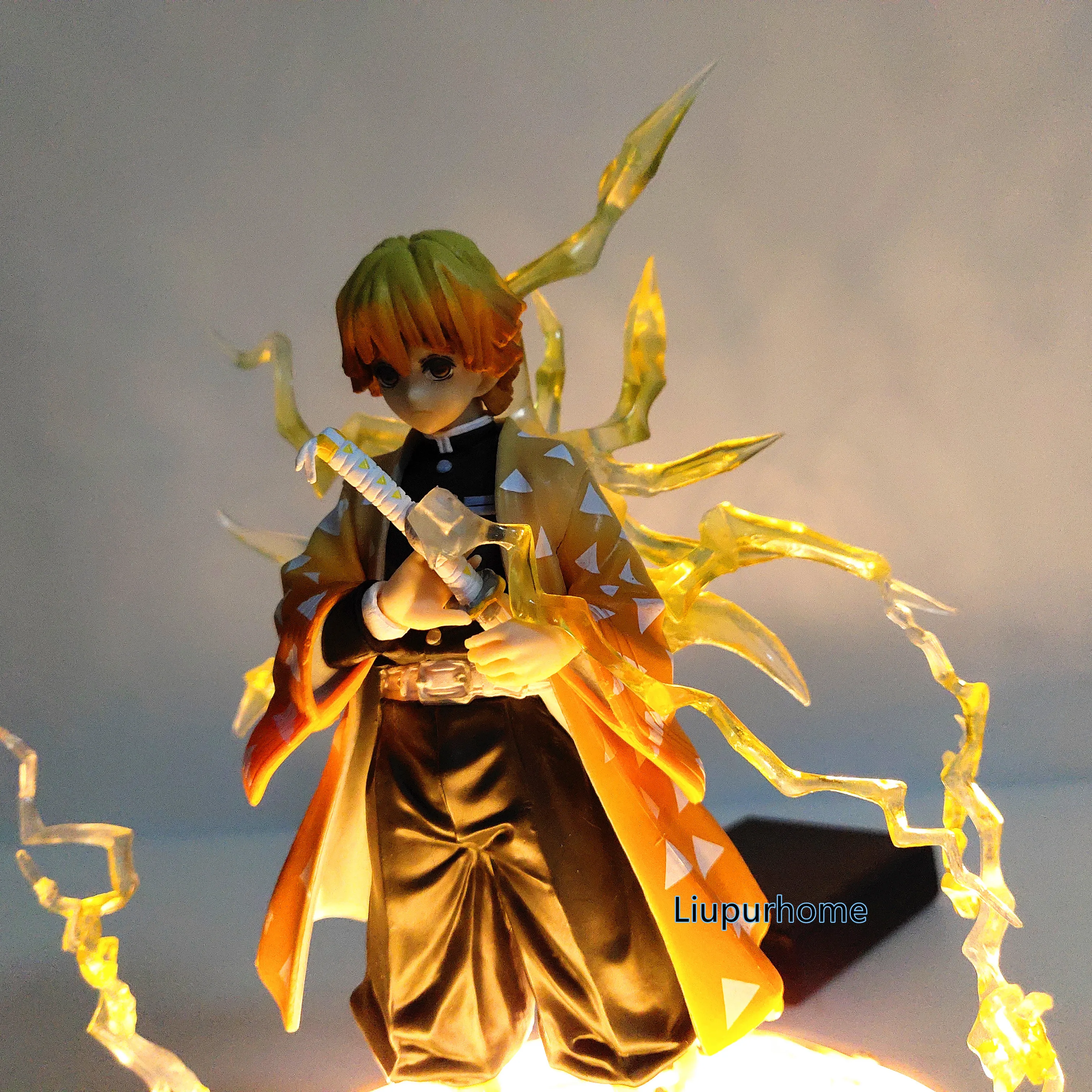 Demon Slayer Agatsuma Zenitsu Thunderclap and Flash Led светильник ing настольная лампа Kimetsu no Yaiba Lampara ночной Светильник