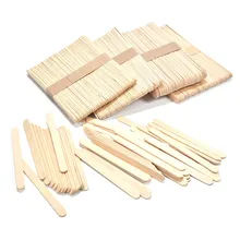 New 50pcs/Pack Craft Sticks Popsicle Ice Pop Ice Cream Sticks Natural Wooden Treat Sticks Great for DIY Craft Creative Designs