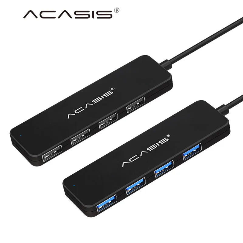 Концентратор USB 3 0 4 порта s 2 Внешний сплиттер с портом Micro зарядка для iMac ноутбука