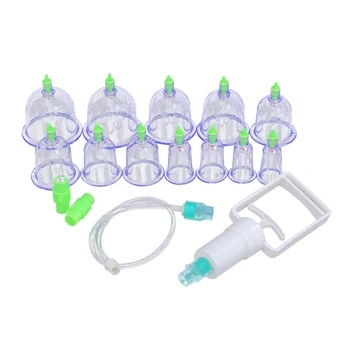 

12PCS Biomagnetic Healthy Traditional Body Medical Vacuum Cupping Therapy Cup Suction for Indoor Home Use