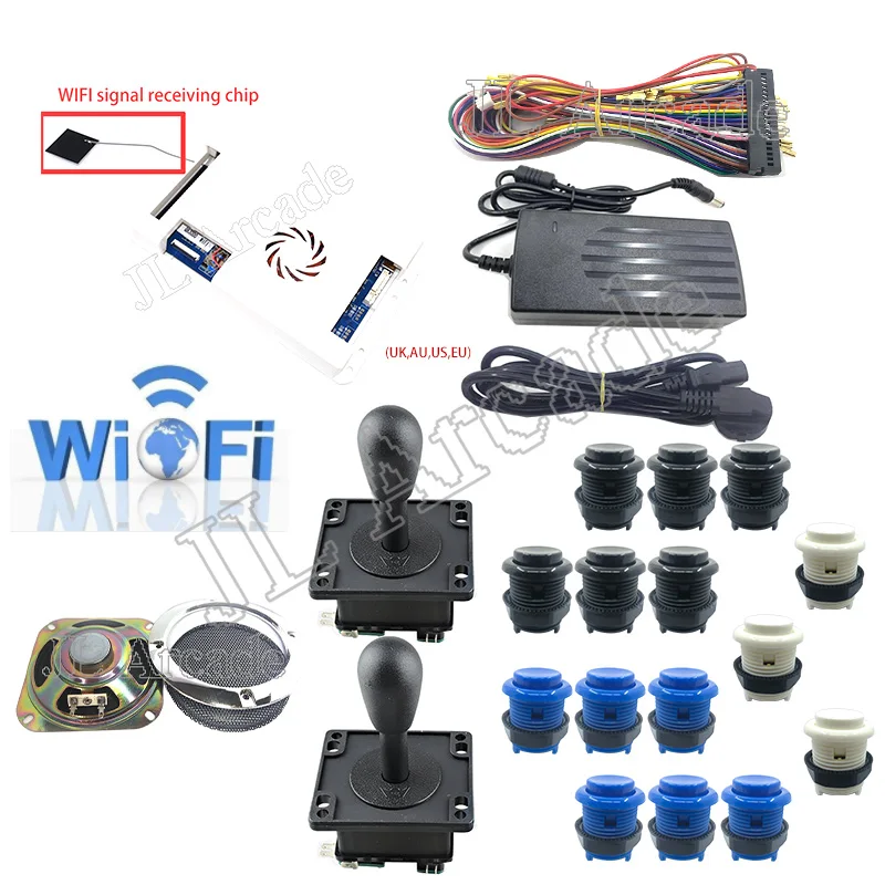 Wifi Pandora Box 3D 2448 комплект DIY аркадный комплект+ кнопки HAPP и джойстик+ динамик аркадная консоль Машина домашний шкаф посылка
