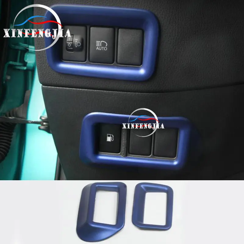 

For Toyota C-HR 18-19 Blue Headlight Button Fuel Filler Oil Tank Gas Button Trim