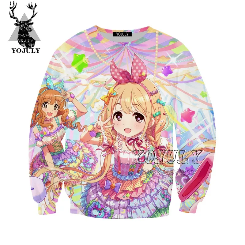 YOJULY Idol Master/Детская толстовка Золушки для девочек с объемным рисунком; модная детская одежда для мальчиков и девочек-подростков; топы с длинными рукавами; SW111